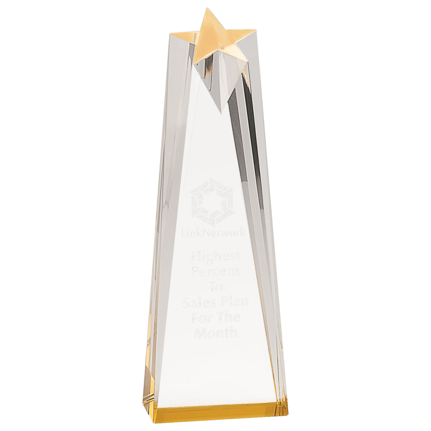 Sculpted Star Acrylic - Gold - Awards & More #