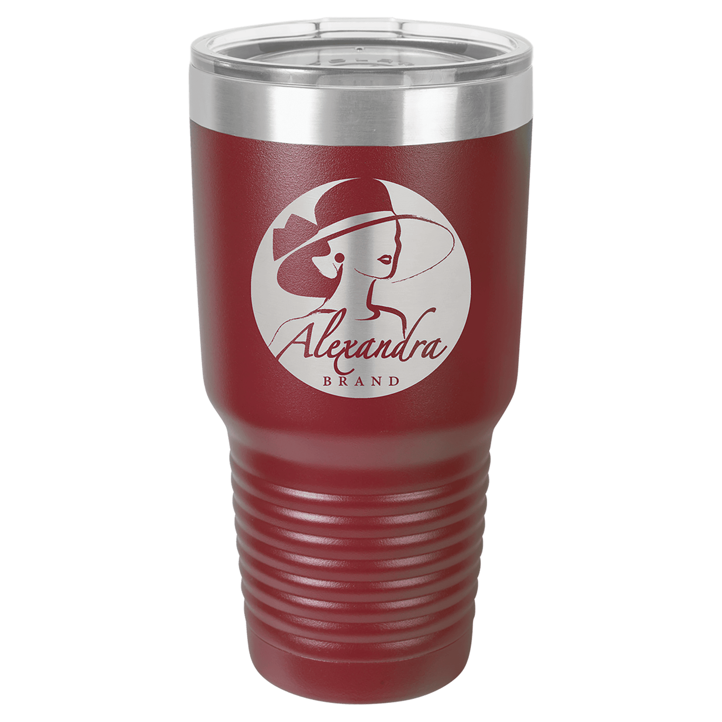 30 oz. Ringneck Tumbler with Clear Lid - Custom Engraving